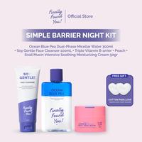 Gambar Finally Found You! Simple Barrier Night Kit: Ocean Blue Pea Micellar Water 300ml + Soy Gentle Face Cleanser 100mL + TRIPLE VITAMIN B-ARRIER + PEACH + SNAIL MUCIN Intensive Soothing Moisturizing Cream 50gr dari Finally Found You undefined 2 Tokopedia