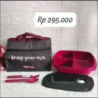 Gambar Tupperware Byo Lunch Set Bekal Kotak Makan - Praktis dan Lengkap - Kitchenware - merah dari lisma tuppy undefined 1 Tokopedia