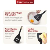 Gambar [COD][Beli Lokal] Cypruz Spatula Nylon Tahan Panas Anti Lumer Utensil Turner Full Nylon Series Kitchenware dari Cypruz Kitchenware undefined 2 Tokopedia