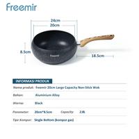 Gambar [XCLSV Suanvinzlie PO 30 Sept] freemir Panci Wok Pan Gemoy 20 Cm Kapasitas 2,8 Liter Cekung Dalam Anti Lengket Wok Pan Multifungsi Kitchenware freemir  panci  mpasi dari freemir Indonesia Store undefined 4 Tokopedia