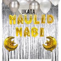 Gambar PAKET DEKORASI MAULID NABI 2X2 METER FREE LEM Balon - MAULID HIJAU dari Uvina Party undefined 4 Tokopedia