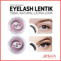 Gambar Eyelash bulu mata palsu medium natural Korean look extension beauty Latina ukuran campur tempel tanpa lem tebal dan lentik curly - Eyelash 3D-A01 dari Jesika Store ID undefined 1 Tokopedia