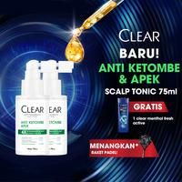 Gambar [BUY 2 FREE SHAMPOO 70ML] CLEAR Anti Dandruff Scalp Tonic Hair Tonic Anti Ketombe Apek 75ml Isi 2 / CLEAR Anti Dandruff Scalp Tonic Hair Tonic Anti Ketombe Gatel 75ml Isi 2 - Hair Tonic Anti Ketombe Apek 75ml  dari Unilever Hair Beauty Studio undefined 2 Tokopedia