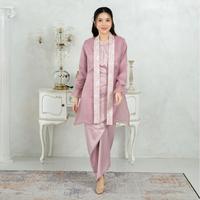 Gambar KINNAS - CLARISSA Set Kebaya Modern Batik Kondangan Wanita Kekinian Dress Outer Dress Outer Dress Outer - Hitam Standard dari Kinnas Batik undefined 2 Tokopedia