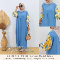 Gambar Kyara Dress by Oriani Daster Gamis JUMBO Big Size LD 120 130 140 Crinkle Rayon Premium Gaun Wanita Muslim Syari Katun Motif Airflow Midi Dress Lebaran Maxi Remaja - Random Motif, LD 120 dari Oriani Collection undefined 5 Tokopedia