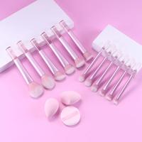 Gambar 12 pcs Set Kuas Makeup Pink Glossy + 3 Sponge Beauty Blender Warna Pastel Aesthetic Untuk Pemula & Profesional - 600063 dari blushbloom. undefined 4 Tokopedia