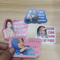 Gambar Stiker Custom Foto dan Nama | Gratis Jasa Editing Foto - Merah dari MAT Creatives undefined 2 Tokopedia