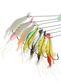 Gambar Shrimp Lure Soft Plastic Fishing Lures Redfish Bass Prawn Lure with Pre-Rigged Head dari iwanna store undefined 2 Tokopedia