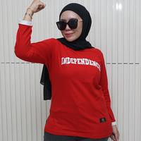 Gambar XVLORE |TERBARU| limited edition sepecial kemerdekaan Indonesia 17 agustus Kaos baju Cewek/wanita Atasan lengan panjang motip independent lengan 7/8 REAL PICT nyaman katun combed PREMIUM (A.1) sablon Distro HUT RI Merah Putih - Putih independent , M dari Xvlore undefined 4 Tokopedia