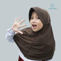 Gambar Kerudung Rabbani Anak Sekolah SD Warna Coklat Instan Ukuran S,M,L,XL Dengan Model Variasi Serut Tali Jilbab Muslim - S dari Ruang Seragam undefined 2 Tokopedia