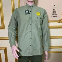 Gambar Kemeja Coklat Pria Lengan Panjang Formal Hem Polos Pria Casual Kemeja Polos Pria Coklat Tua - Coklat tua panjang, M dari Mikha Fashion23 undefined 5 Tokopedia