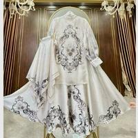 Gambar Shellasaukia Dress Raya terbaru Set Monogram Baru Hijab Langka  Viral SS ORi 100% Dijamin Amanah banget Ori gamis set hijab organza abaya - Set Coklat dari Shellasaukiashop.id undefined 3 Tokopedia