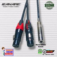 Gambar Kabel Audio/Kabel Converter Adapter Jack TRS Akai 6.5mm Female to 2 Canon XLR Female - Canare - 50 Cm Splitter Speaker - Stereo 6.5mm Female 2 XLR Fml, 50 Cm dari Success Audio undefined 2 Tokopedia