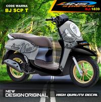 Gambar BJ 1839-STIKER DECAL MOTOR FULL BODY SCOOPY DESAIN QUEEN MAHKOTA WARNA PUTIH SILVER UNGU KUNING - BJ 1839 P, glossy dari Ians Striping_NEW undefined 5 Tokopedia