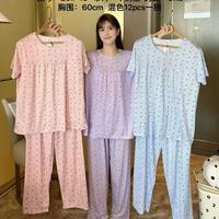 Gambar Vivifashionsby Setelan Piyama Dewasa Lengan Pendek BIG SIZE 6XL ALL SIZE BB 70-100 jg Motif Flower  Baju Tidur Wanita Lengan Pendek Celana Panjang Bahan Halus Dan Lembut dan Nyaman - Cp Flower 01, 6XL (BIG SIZE) dari Vivifashionsby undefined 3 Tokopedia