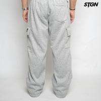 Gambar Steigen Celana Sweatpants Cargo Loose Baggy Fleece - Black, M dari Steigen undefined 4 Tokopedia