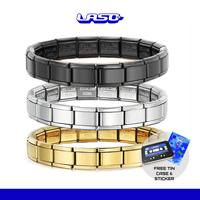 Gambar Laso  Italian Charm Bracelet Stainless Steel - Aksesoris Gelang Y2K Vintage Bisa di Custom Tahan Karat Silver Gold - Filler Gold (1pcs) dari Laso.charm undefined 1 Tokopedia