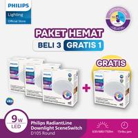 Gambar Beli 3 Dapat 4 Lampu Philips RadiantLine Downlight SceneSwitch 9W D105 3 Warna dari Philips Lighting Indonesia undefined 2 Tokopedia