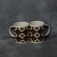 Gambar 2 PCS NK Batik Kawung Solo Cangkir Kitchenware dari D'Keramiko undefined 1 Tokopedia