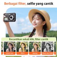 Gambar Akona Digicam Kamera Digital Mini 48Mp 8X Zoom Kamera Pocket Lcd 2,7 Inci 4K Vlog Anti Goyang Filter Flash Pasti Promo - Putih, 16GB+Stiker dari Vicky Store&#39;9 undefined 5 Tokopedia