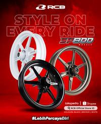 Gambar Velg RCB Racing Boy SP800 Palang 6 Depan Belakang Yamaha Aerox 155 - Black dari OG-Store undefined 5 Tokopedia