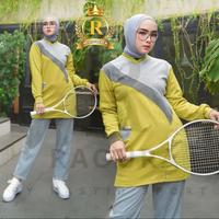 Gambar Setelan baju olahraga muslimah model tunik dengan bahan Paragon adem tidak panas dari WOMENS SHOPKU undefined 4 Tokopedia
