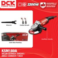 Gambar DCK Mesin Gerinda Tangan 7 Inch / Mesin Gerinda Listrik 7" / Gerinda Tangan 2200 Watt / Grinda 7 Inch / Angle Grinder KSM180A dari DCK Power Tools Indonesia undefined 1 Tokopedia