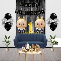 Gambar Paket Ulang Tahun Anak Tema Labubu dengan Balon Biru Silver Hitam Putih Merah - PAKET A, 1 dari Sddm_NEW undefined 1 Tokopedia