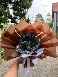 Gambar Buket Jilbab/Hijab Bouquet/Hadiah Untuk Cewek/Perempuan/Buket Jilbab Motif Premium Bentuk Bunga dari CANAFARM undefined 3 Tokopedia
