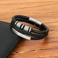 Gambar Gelang Pria Titanium Emas Hitam Kulit Asli Anyaman Tangan - Koleksi Terbaru 2025, Hadiah Ulang Tahun Mewah - B18-Putih, 19cm dari WODEXINYAHUWU undefined 4 Tokopedia