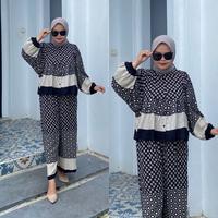 Gambar Dasterbeauty - GHEA Baju Setelan Wanita Kekinian Terbaru 2025 One Set Rayon Motif Jumbo Busui Set Celana kulot Muslim Dewasa Atasan Tangan Panjang Remaja  Adem Stylish - Motif 1 dari DasterBeauty_NEW undefined 5 Tokopedia