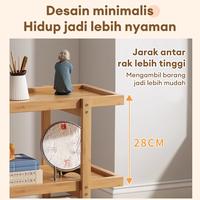 Gambar LOVE Troli Makan Bambu, Troli Ruang Tamu, Troli Dapur – Troli Bambu Sederhana Modern Troli Cemilan Troli Kecil di Samping Sofa - Roda+3L:70*28*79CM dari LOVELY HOME1 undefined 5 Tokopedia