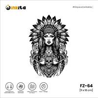 Gambar tato temporer premium semi permanen tattoo fruit ink tatto wanita dayak Tatoo cewe Temporary chromogenic - GZ-1208 dari Inkita Official undefined 3 Tokopedia