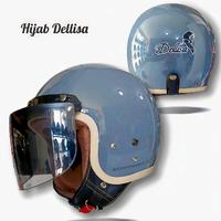 Gambar Helm Hijab Delisa  Dewasa SNI - Dellisa List Hitam Hijau Minth, Helm saja Tanpa Kaca dari Rindu Helm Store undefined 2 Tokopedia