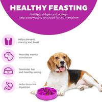 Gambar Slow Feeder Dog Cat Pet Bowl Fun Feeder Slow Feeding Tempat Makan - Blue, Large dari PaoVao undefined 4 Tokopedia