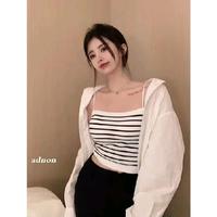 Gambar ORDELLA SAMARINDA T008 Tanktop Crop Top Korean Style Wanita Pakaian Fashion Tali Kecil Model Garis - Kuning dari ORDELLA OLSHOP SAMARINDA undefined 4 Tokopedia