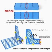 Gambar [READY] Aimilo Rak Buku Rak Penyimpanan desktop organizer file organizer Box File Rak pena/ Organizer File / Buku Bahan Plastik Tebal Hitam Putih box  file dokumen - BIRU dari Aimilo Authorized Store undefined 4 Tokopedia