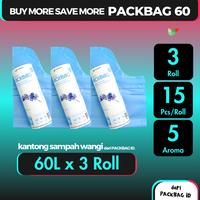 Gambar Packbag ID Packbag ID ISI 3 Plastik Sampah Besar Wangi PACKBAG 60 Degradable Kantong Sampah Gulung Beraroma Lavender 680x820mm 15pcs/Roll - 3 x Sakura M dari PACKBAGID undefined 1 Tokopedia