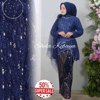 Gambar Shintia Kebaya - Set Kebaya Modren Baju Kebaya Selana Dewasa / Kebaya Tunik Brokat Payet / Kebaya Kondangan Mewah Elegan Set Atasan Slendang Slayer Setelan Wanita Panjang Pesta Wisuda Lamaran Remaja - Putih, L dari shintia kebaya undefined 1 Tokopedia