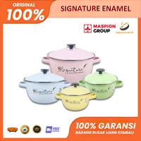 Gambar Maspion Panci Sayur Kuah Sup Soup Enamel Colorful Signature Pan Collection  26 24 22 20 Cm -DM - 20 Cm Hijau - 6582 dari Dapurmurah.id undefined 1 Tokopedia
