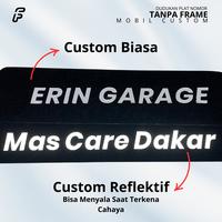 Gambar [CUSTOM NAMA] frameplat custom mobil dudukan frameless custom mobil Car - Standart 10x40, Full Set dari Frameplat undefined 2 Tokopedia