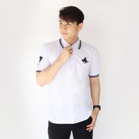 Gambar Kaospolos Kaos polo distro berkerah logo bordir | Kaos kerah pria lengan pendek Katun Hitam Panjang Baju kaos  kuda - Putih, M dari kaospolosindonesia88 undefined 1 Tokopedia