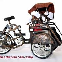 Gambar PREMIUM Miniatur Becak Jogya Becak Jawa Kecil dari Hussein Mamba Double undefined 1 Tokopedia