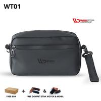 Gambar WIBI WT01 Handbag Pria Tas Selempang & Genggam Clut Pouch Wallet Kecil Hand bag Sling Bag Slempang Pria Waterproof Tahan Air Cocok Untuk Kado Pria Ulang Tahun Pacar Cowok - Hitam dari WIBI Storee_NEW undefined 3 Tokopedia