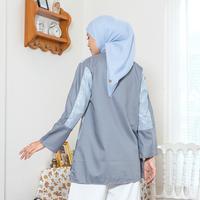Gambar Jenna Shirt in Ash Blue Nawasana Atasan Katun Wanita Muslim - M dari Nawasana undefined 5 Tokopedia