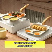 Gambar [LIVE GUDANG] TEXANIA Pancake Egg Omelet Frying Pan Eggpan Panci Grill Steak Daging Cetakan Telur 3 Lubang Kitchenware dari Texania house ware store undefined 2 Tokopedia