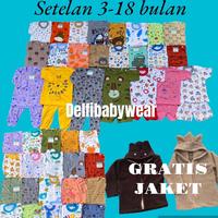 Gambar FREE JAKET - 100 RIBU DAPAT 7 Setelan Oblong Baju Celana 3-18 Bulan ! Zinc Alloy pas Bayi Parsel Bunda - Perempuan, 3 Panjang 3 Pendek dari delfibabywear undefined 1 Tokopedia
