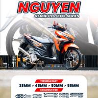 Gambar KNALPOT SHIJIRO RACING TYPE NGUYEN TITANIUM DAN STAINLES UNTUK MOTOR AEROX N-MAX PCX VARIO125 VARIO150 N-MAX-TURBO AEROX-ALPHA STYLO LEXY - inlet 45 mm T1, aerox alpha dari SHIJIRO KENOCHI RACING STORE undefined 5 Tokopedia