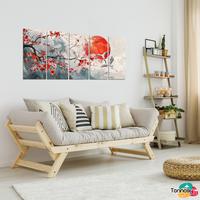 Gambar TENNESY Hiasan Dinding Bunga abstrak 1 set isi 5 japanese modern flowers (15x30cm) Dekorasi Dinding Kamar Tidur Pajangan Kayu Poster Dekorasi Rumah estetik gen z - SET-107 dari Tennesy undefined 4 Tokopedia