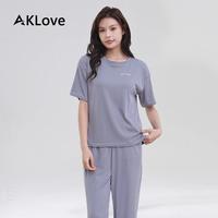 Gambar UNINICE COD Set Baju Rumahan Wanita, Baju Tidur Katun, Setelan Piyama Wanita Berbagai Warna - Purple, M dari UNINICE Pakaian Wanita undefined 5 Tokopedia